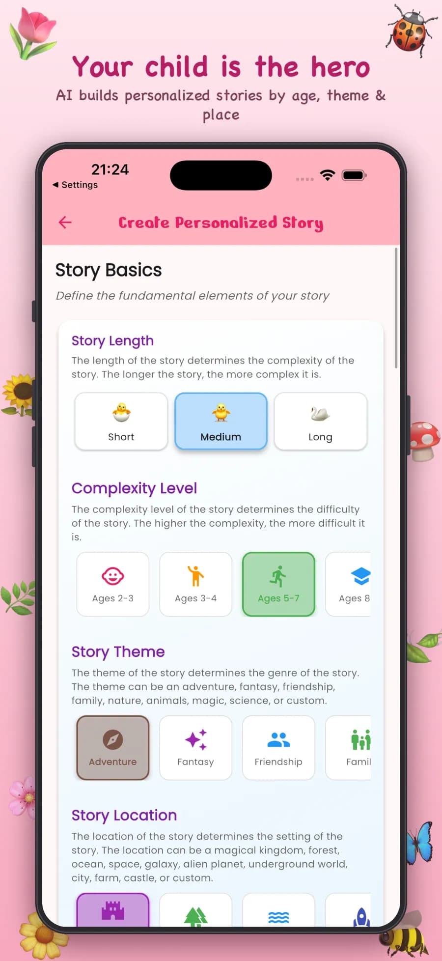 Building a personalized story in Taletune